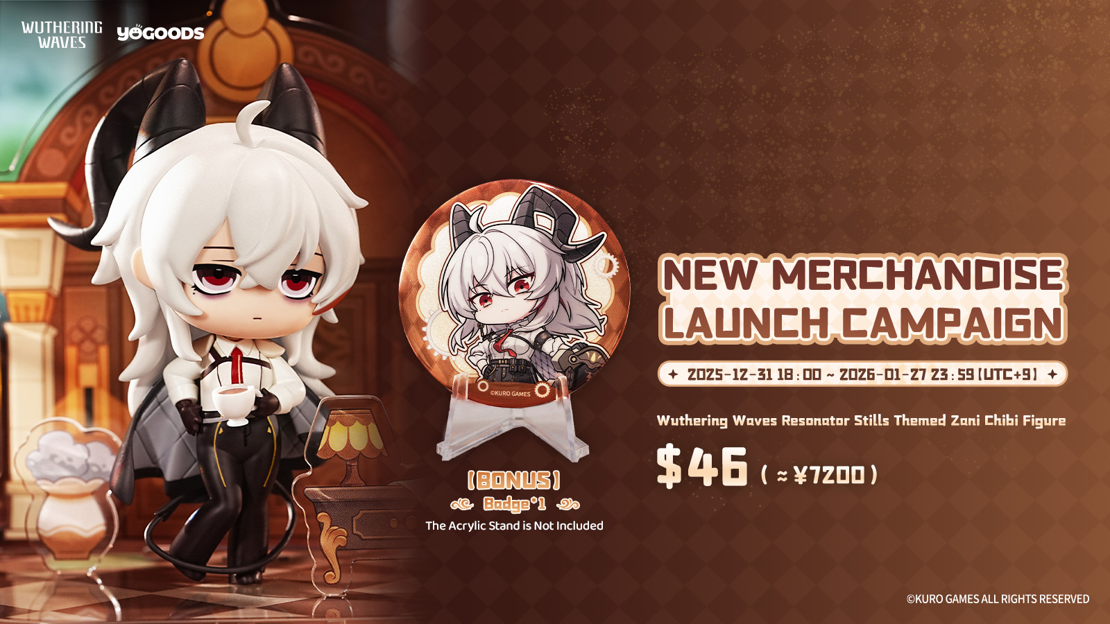 Wutheringwaves Resonator Stills Themed Zani Chibi Figure